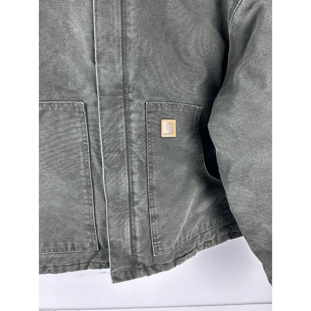 Carhartt Faded J22 MOS Moss Green Arctic Jacket Size 2XL XXL WORKWEAR DUCK - Picture 3 of 16